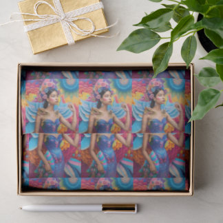 Elegant princess with wings tissue paper