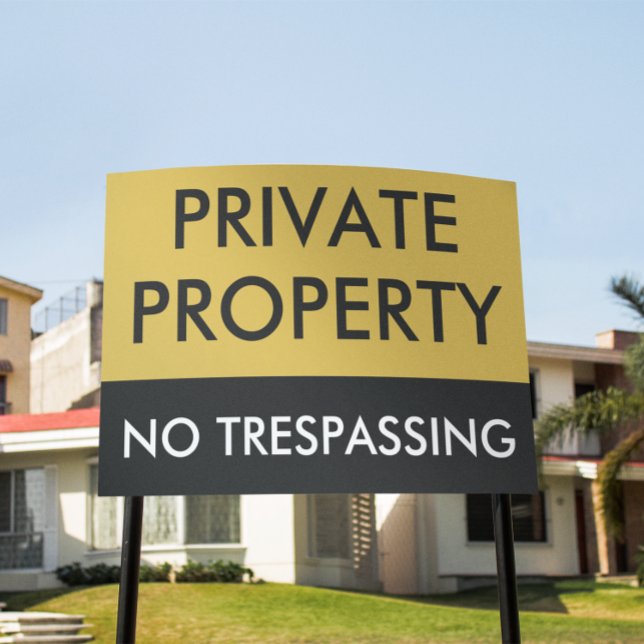 ELEGANT PRIVATE PROPERTY NO TRESPASSING WARNING SIGN (no trespassing private property warning sign)