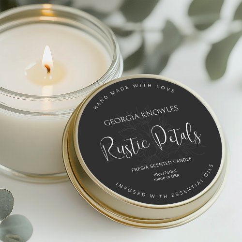 Elegant Product Label Sticker Black And White