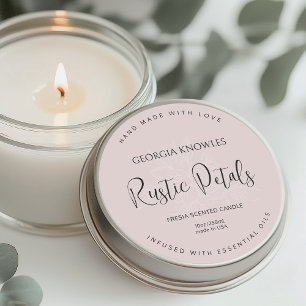 Elegant Product Label Sticker Pink