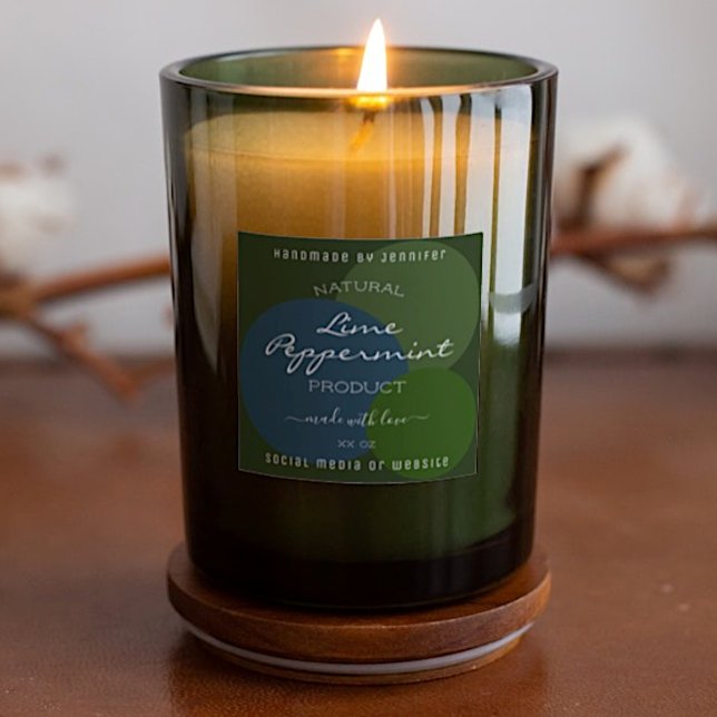 Elegant Product Packaging Labels Dark Green & Blue (Creator Uploaded)