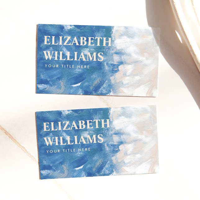 Elegant Professional Abstract Ocean  Business Card (Creator Uploaded)