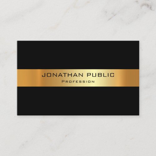 Elegant Professional Black And Gold Template Business Card