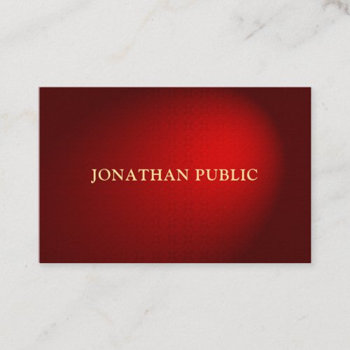 Elegant Professional Black Red Damask Template Business Card