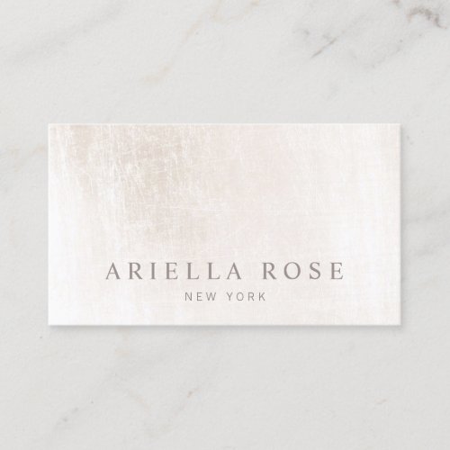 Elegant Professional Brushed White Marble QR Business Card