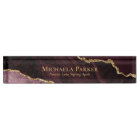Elegant Professional Burgundy Gold Agate Geode 