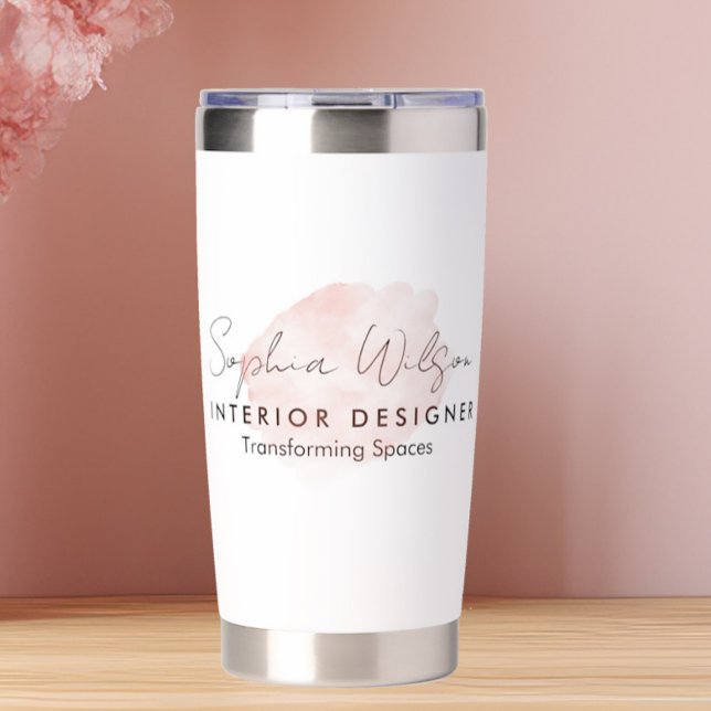 Elegant Professional Business Watercolor Signature Insulated Tumbler (Creator Uploaded)