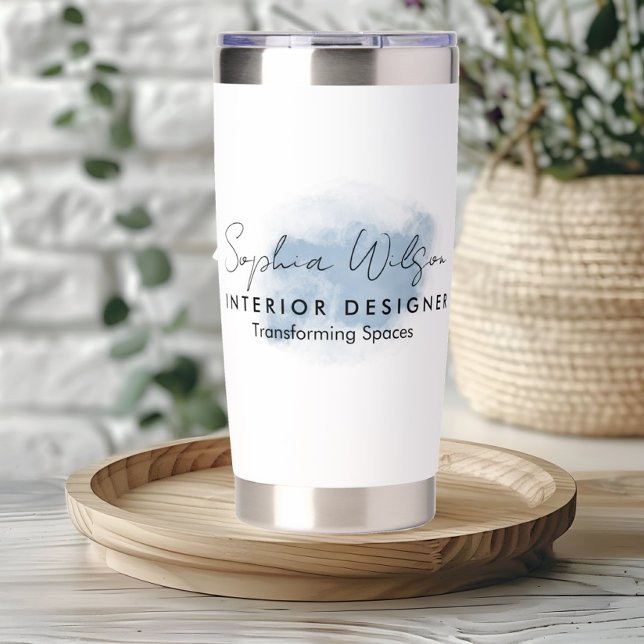 Elegant Professional Business Watercolor Signature Insulated Tumbler (Creator Uploaded)