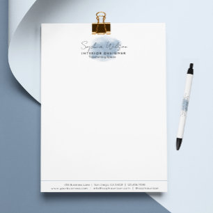 Elegant Professional Business Watercolor Signature Letterhead