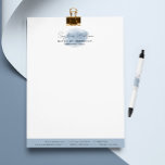 Elegant Professional Business Watercolor Signature Letterhead<br><div class="desc">Enhance your business image with this elegant and professional letterhead template. The minimalist design exudes sophistication, making a lasting impression. Fully customizable, this letterhead allows you to seamlessly add your name, company name, tagline and contact information, ensuring it aligns perfectly with your brand identity. Click "Personalize" to easily customize the...</div>
