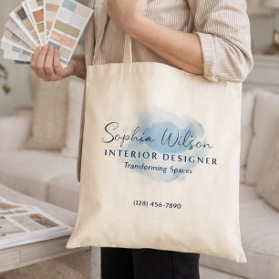Elegant Professional Business Watercolor Signature Tote Bag