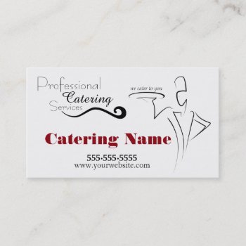 Elegant Professional Catering Business Cards by Siberianmom at Zazzle