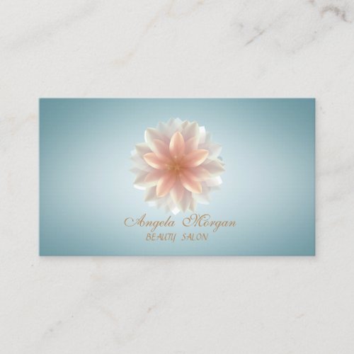 Elegant Professional Chic Lotus Beauty Salon Business Card