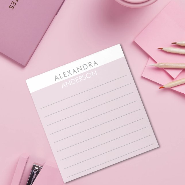 Elegant Professional Chic Minimal Soft Pink Notepad (Elegant Professional Chic Minimal Notepad)
