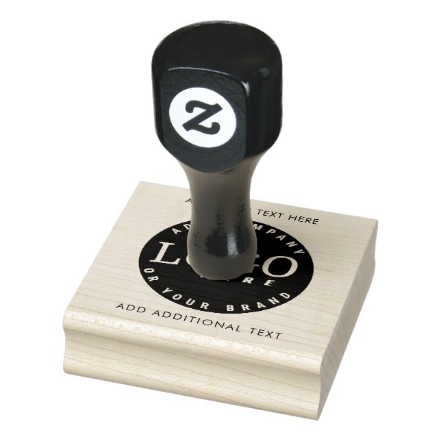Elegant Professional Circle Business Logo Employee Rubber Stamp (Stamp)