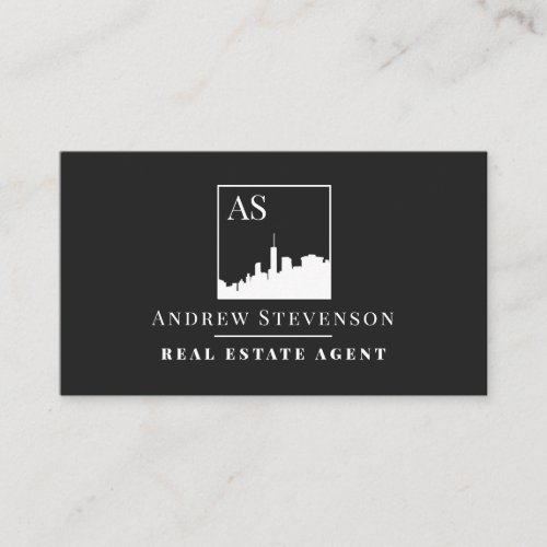 Elegant professional city skyline  business card