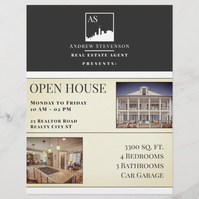 Elegant professional city skyline flyer (Front)