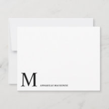 Elegant Professional Classic Corner Black Monogram