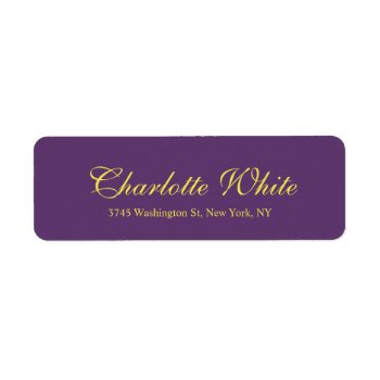 Elegant Professional Classical Indigo & Yellow Label by made_in_atlantis at Zazzle