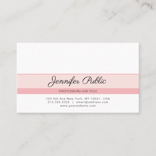 Elegant Professional Creative Design Pink Modern Business Card