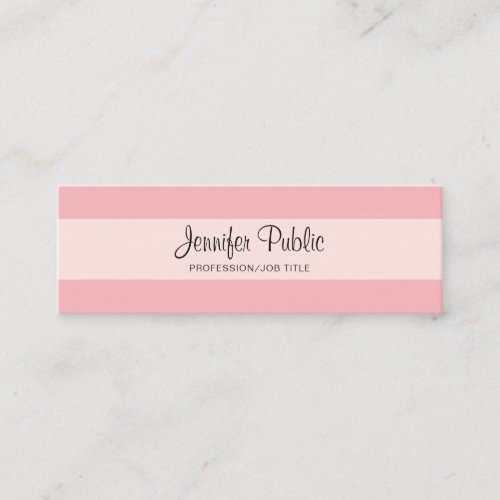 Elegant Professional Creative Design Pink Modern Mini Business Card