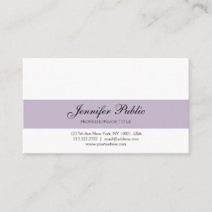 Elegant Professional Creative Design Violet Modern Business Card