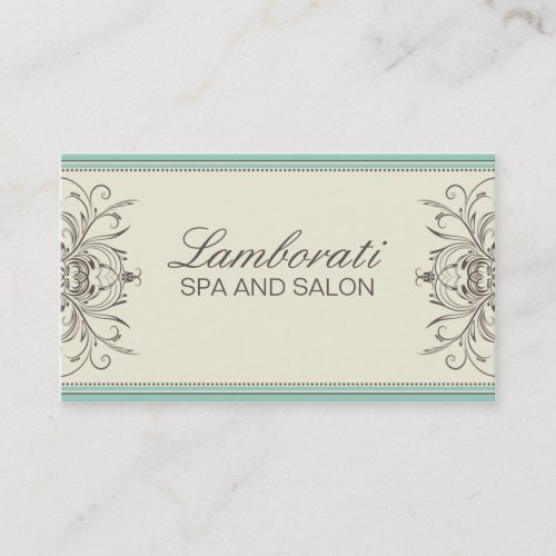 Elegant Professional Damask Floral Modern Art Deco Business Cards