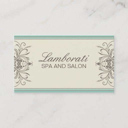 Customizable Elegant Professional Damask Floral Modern Art Deco Business Cards