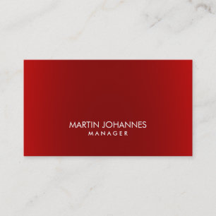 Elegant Professional Dark Red Business Card
