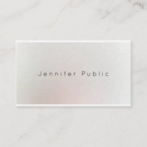 Elegant Professional Design Artistic Simple Plain Business Card