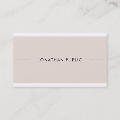Elegant Professional Design Graceful Smart Plain Business Card