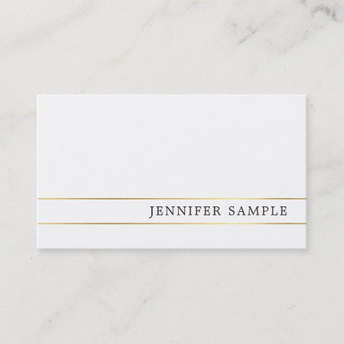 Elegant Professional Design Modern Plain Sleek Business Card