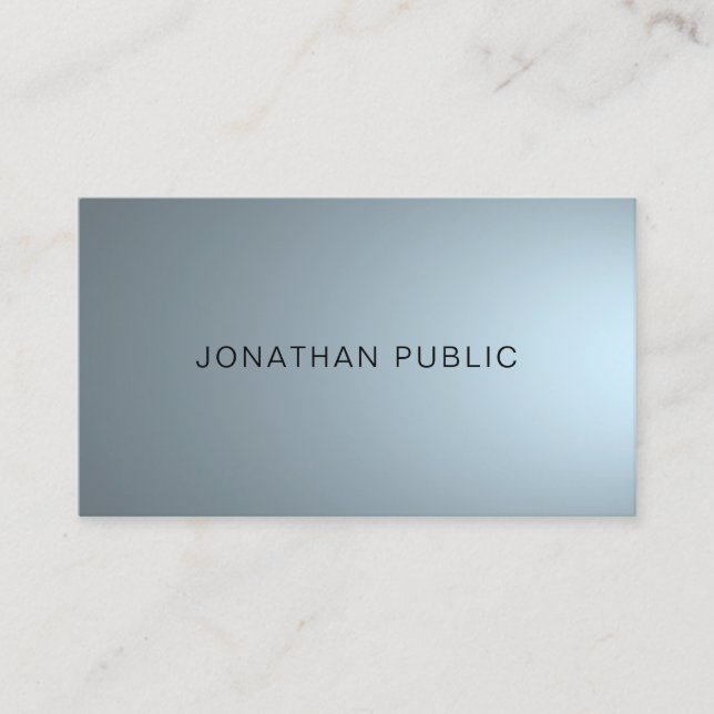 Elegant Professional Design Trendy Modern Plain Business Card (Front)