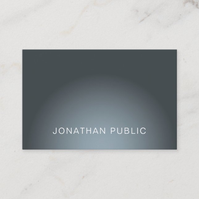 Elegant Professional Design Trendy Plain Modern Business Card (Front)