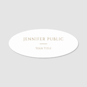 Elegant Professional Employee Modern Template Name Tag