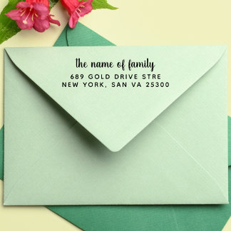 Elegant Professional Family Name & Contact Self-inking Stamp