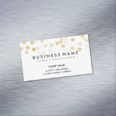 Elegant Professional Faux Gold Foil Glitter Lights Business Card Magnet (In Situ)