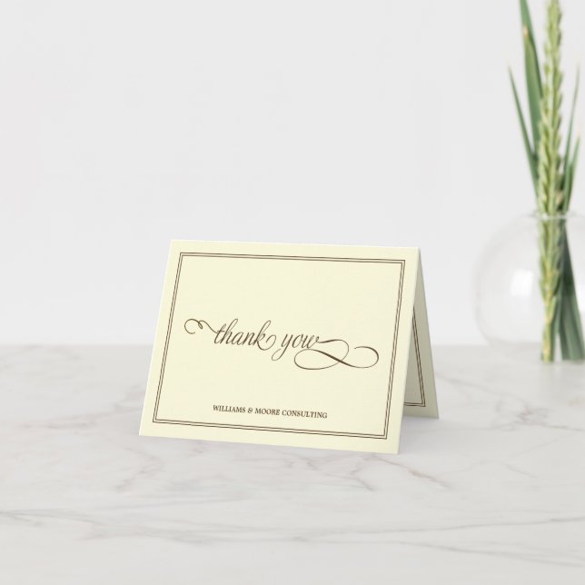 Elegant Professional Folded Thank You Card (Front)