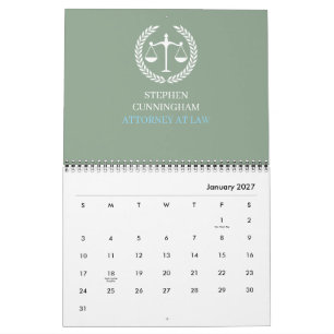 Elegant Professional for Lawyers Law Firm  Office  Calendar