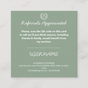 Elegant professional for Lawyers Law Firm Office Referral Card