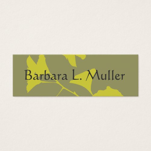 Glowing Ginkgo Asian Flair Tree Branch with Leaves Business Cards