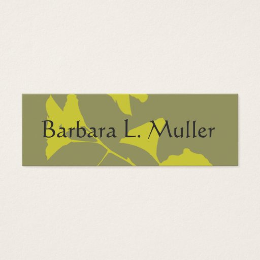 Customizable Glowing Ginkgo Asian Flair Tree Branch with Leaves Business Cards