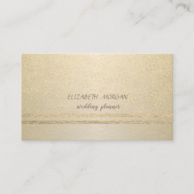 Elegant ,Professional,Gold Confetti Business Card (Front)