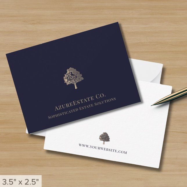 Elegant Professional Gold Logo  Note Card (Creator Uploaded)