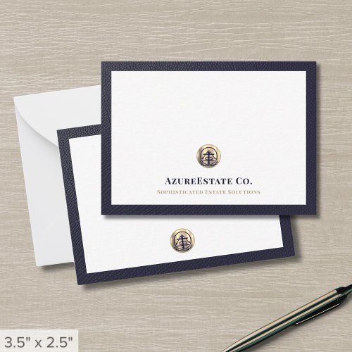 Elegant Professional Gold Logo Note Card - Product | North Red Vine
