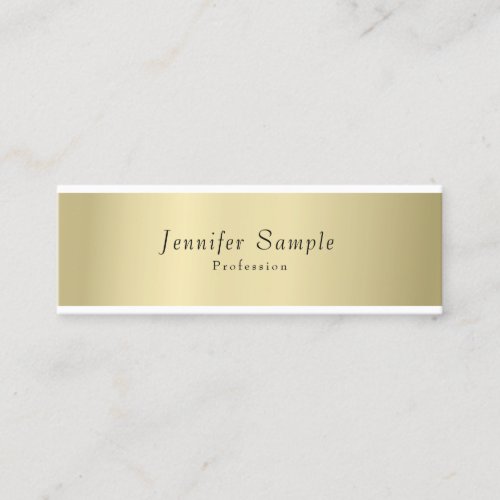 Elegant Professional Gold Look Minimalistic Modern Mini Business Card