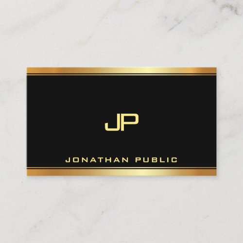 Elegant Professional Gold Monogram Template Modern Business Card