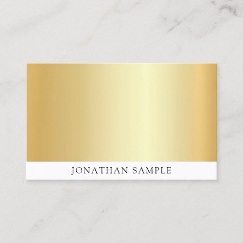 Elegant Professional Gold White Modern Template Business Card