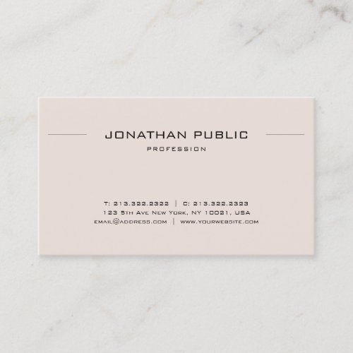Elegant Professional Gothic Text Minimalist Plain Business Card