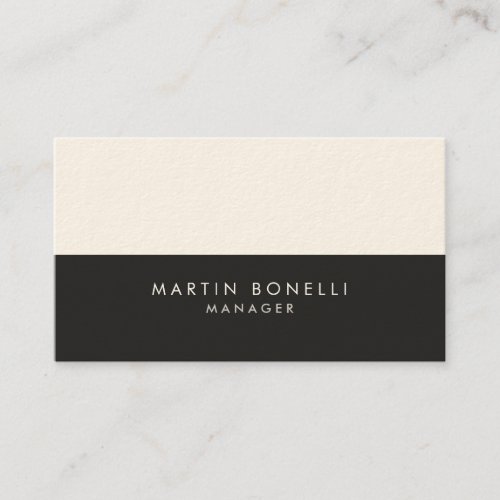 Elegant Professional Grey Cream Business Card